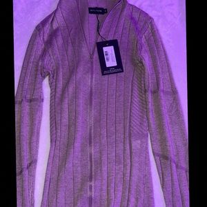 mocha ribbed knitted dress